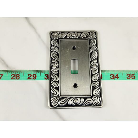 Brainerd Single Duplex Outlet + Single Switch Cover Plate Satin Pewter x3 - Picture 14 of 14